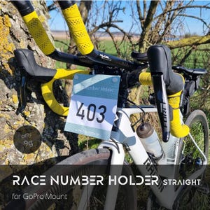 Support de dossard droit pour cyclisme, gravel, route, VTT, course, RTF, marathon cycliste, compatible GoPro Mount Aero