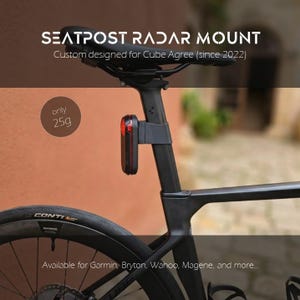 レーダーライトマウント Cube Agree シートポスト - Garmin Varia Bryton Wahoo Magene 自転車バイクパッキングマウント グラベルロードバイクリアライト