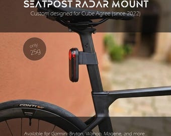 Radar light mount Cube Agree seatpost - Garmin Varia Bryton Wahoo Magene bicycle bikepacking mount gravel road bike rear light