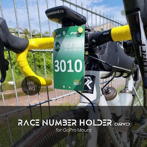 Startnummernhalter gebogen Race Number Holder für Radsport Gravel Rennrad MTB Rennen RTF Radmarathon Go Pro Mount Aero