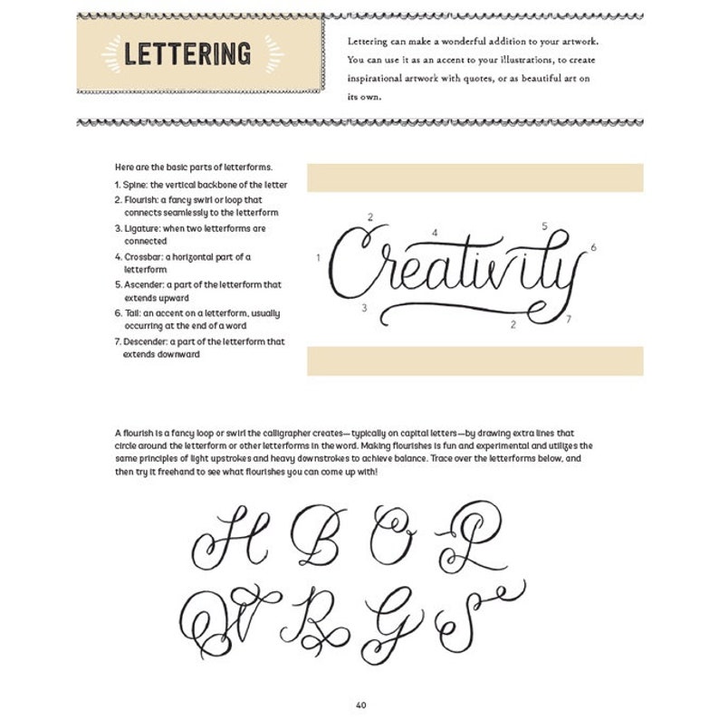 Art Starts With A Line: Line Drawing Guidebook (PDF Pattern) - Etsy