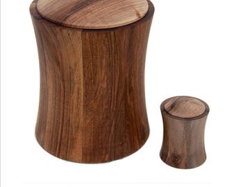 Piccola urna commemorativa in legno di noce, realizzata a mano - EO-2 piccola