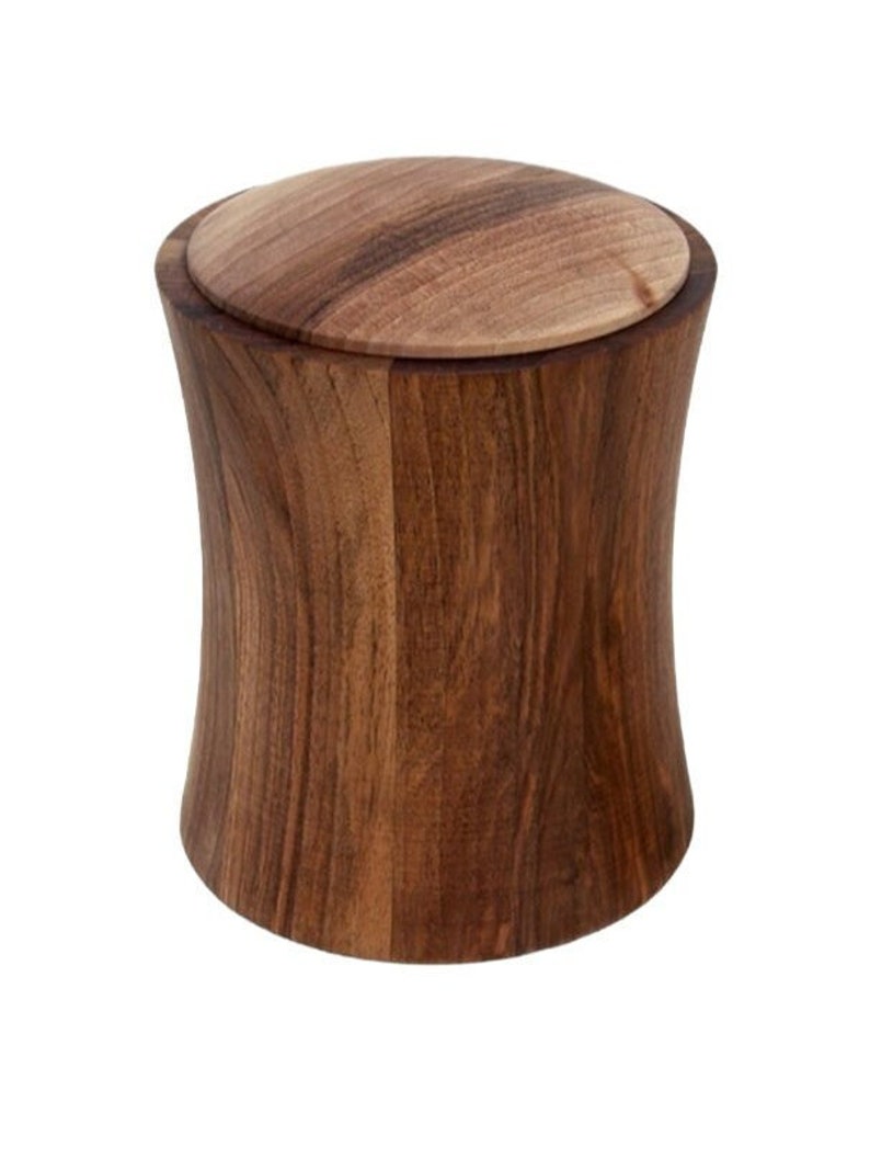 Walnut wooden human ashes urn EO-2 image 1