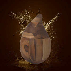 Walnut wooden handmade urn - tear