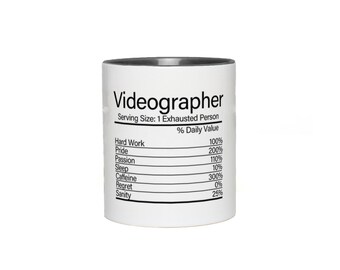 Videographer Nutrition Facts Tag