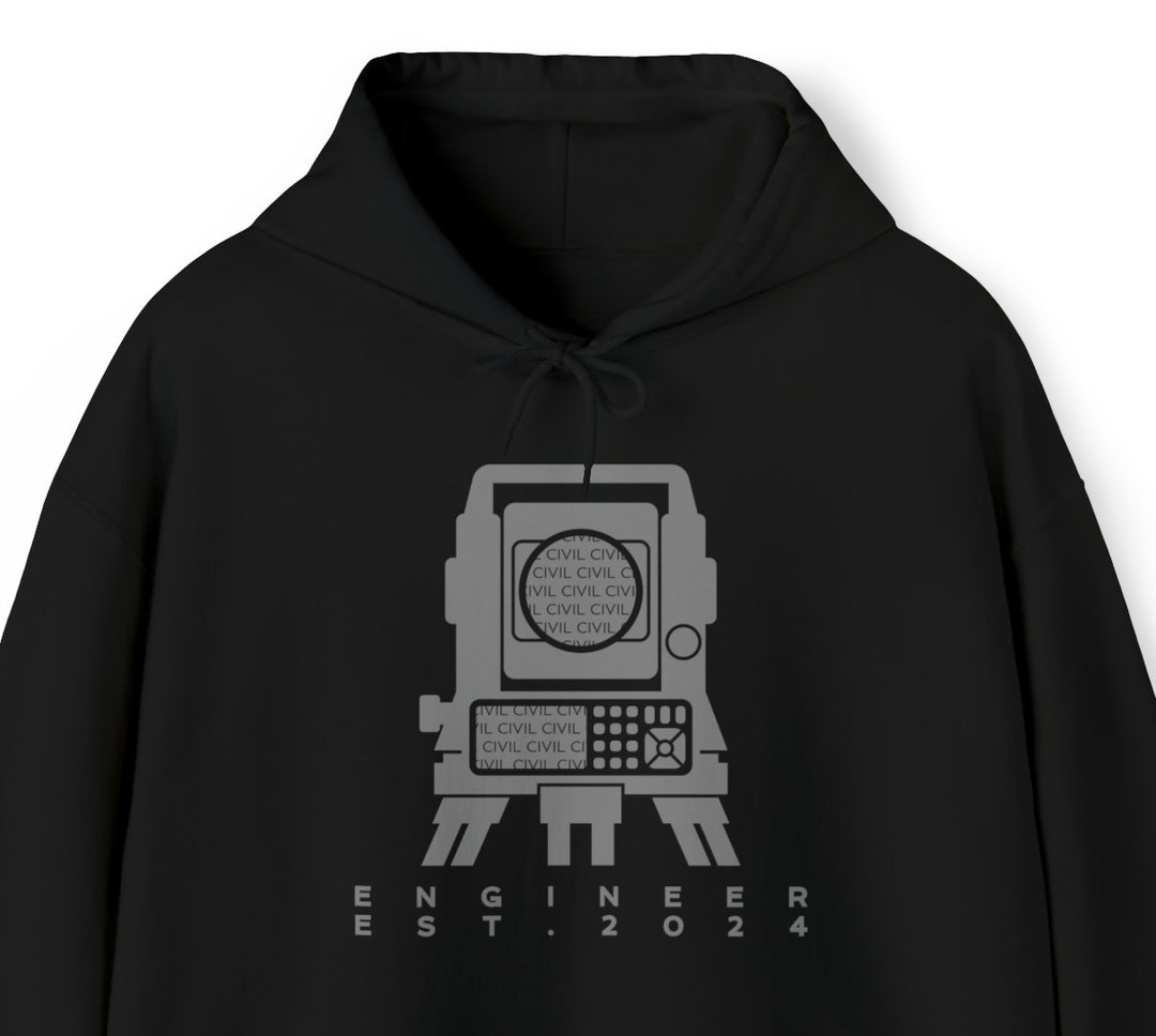 Est. 2024 Civil Engineer Hoodie, Unisex, Class of 2024, Engineering