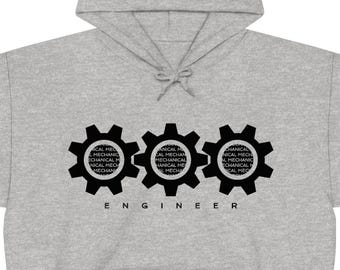 Mechanical Engineer Hoodie, Unisex, Engineering Hoodie, Engineer Hooded Sweatshirt, Engineering Gift, Engineer Gift, Funny Gift