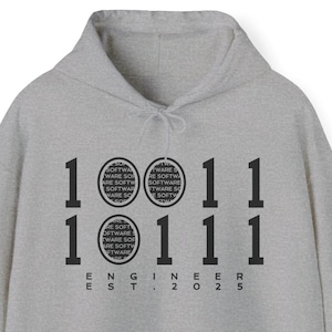 Est. 2025 Software Engineer Hoodie, Computer Science, Unisex, Class of 2025, Engineering Hoodie, Engineer Hooded Sweatshirt,Engineering Gift