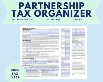 2024 Partnerschaft Steuer Organizer - (Digitaler Download)