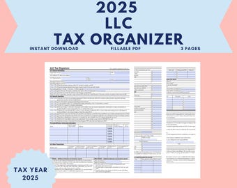 2025 Gesellschaft mit beschränkter Haftung (LLC) Steuer Organizer - (Digitaler Download)