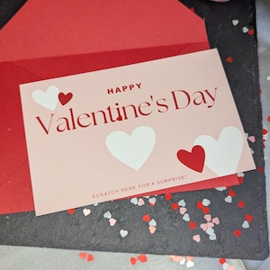 Cupones y notas de amor personalizados para raspar: agregue su mensaje, nota de amor, mensaje con sobre