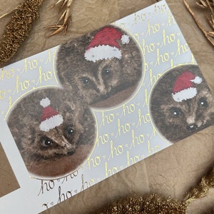 Weihnachtskarte Igel hohoho Weihnachten moni goes wild