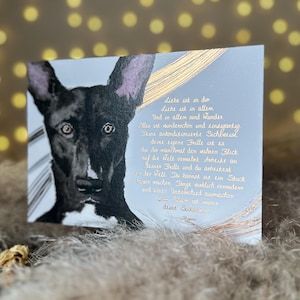 Grußkarte Hund Karte  Persönlichkeitsentwicklung Botschaft der Tiere moni goes wild bronze