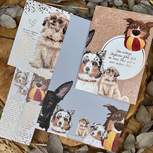 Geschenkset Geschenkbox für Frauen Bundle Hund Australian Shepherd Shih Tzu Block Karte Lesezeichen Schreibblock Notizen Hunde Dog Lady