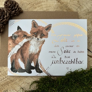 Karte Fuchs Freundschaft Bronze moni goes wild