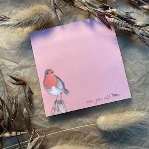 Klebeblöckchen Rotkehlchen Klebezettel Post Its Moni Goes Wild