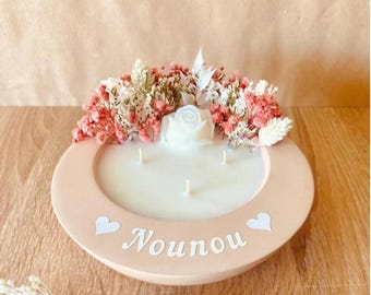Bougie personnalisée. Cadeau maman. Cadeau fêtes des mamies. Fête des mères. Fête des grands-mères. Bonne fête maman. Bougie nounou.
