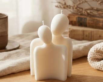 Regalo de San Valentín. Vela personalizada para pareja. Vela romántica de cera para aniversario de bodas y regalo de boda.