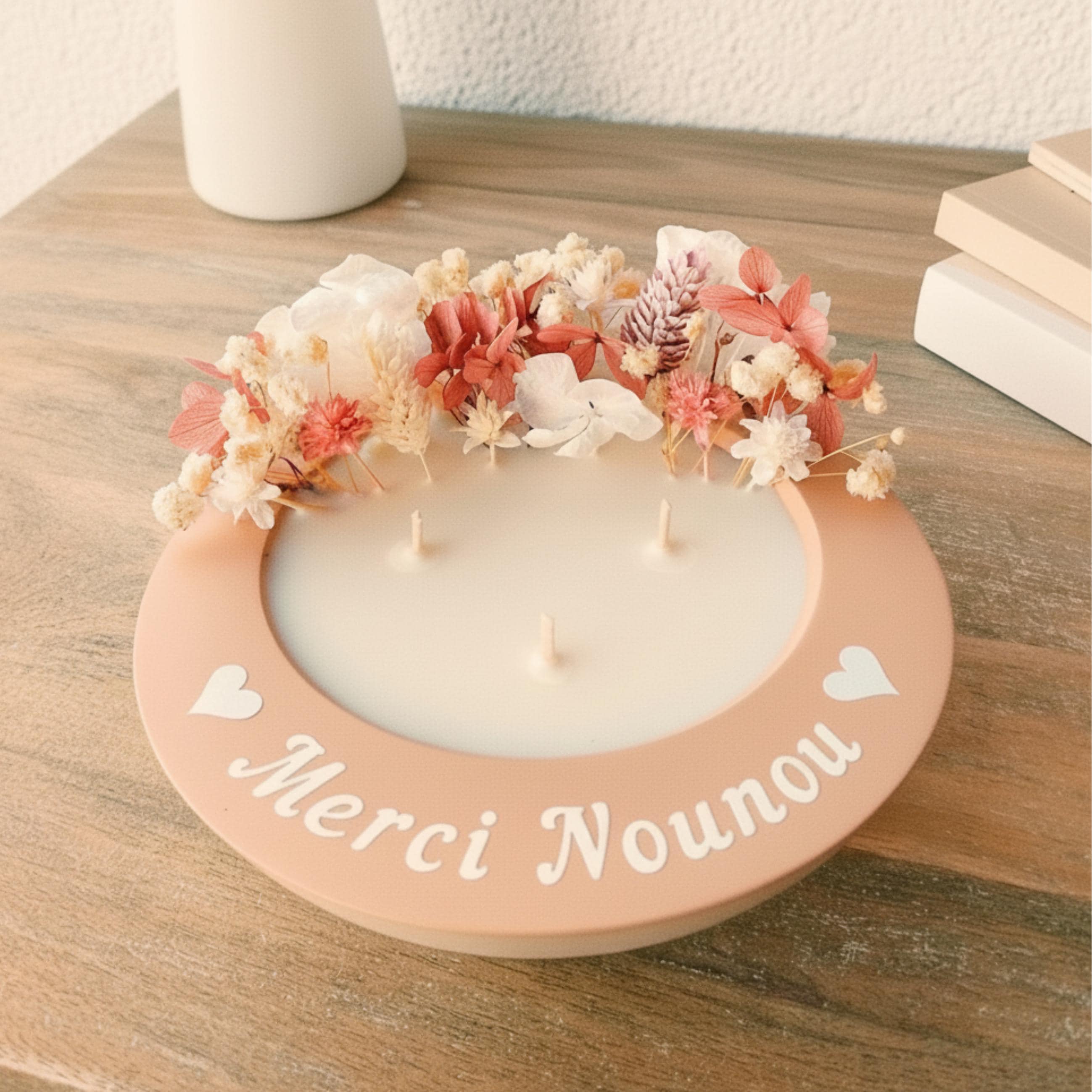 Bougie Moulée En Cire De Soja Naturelle – Pièce Unique Fait Main – Thème Fée / Elfe – Art Déco