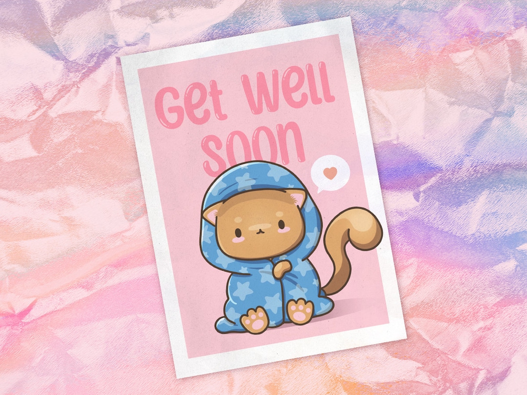 Get Well Soon Printable Card Etsy