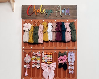 Personalized Headband & Bow Holder: 3D Name Sign, Nursery Decor