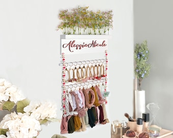 Personalized Headband & Bow Holder: Baby Girl Nursery Decor