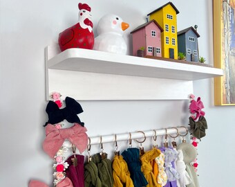 Headband & Bow Holder Shelf: Baby Girl Nursery Decor