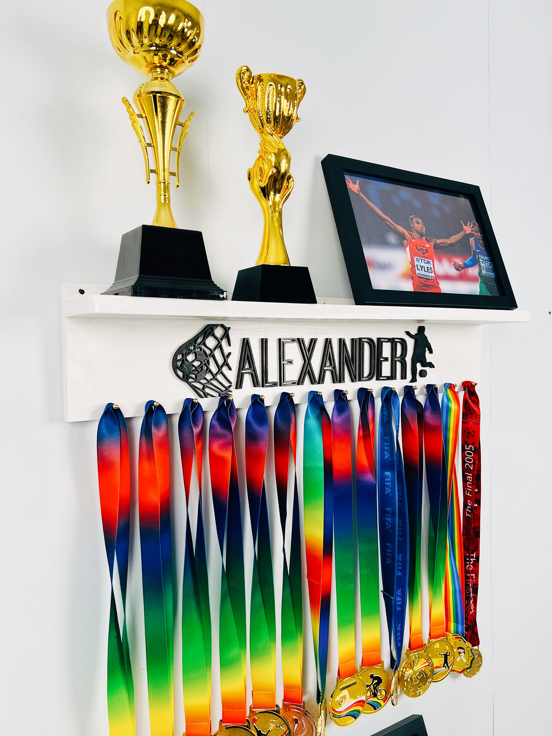 United Medals Blank Sport Medal Hanger Display | Stainless Steel Medal Holder | Up To 30 Medals