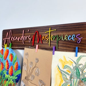 Personalized 3D art display sign,Look What I Made,Masterpieces,kids artwork display board,22&#39;&#39;/35&#39;&#39;/45&#39;&#39;Children&#39;s Art Signs,Birthday Gifts