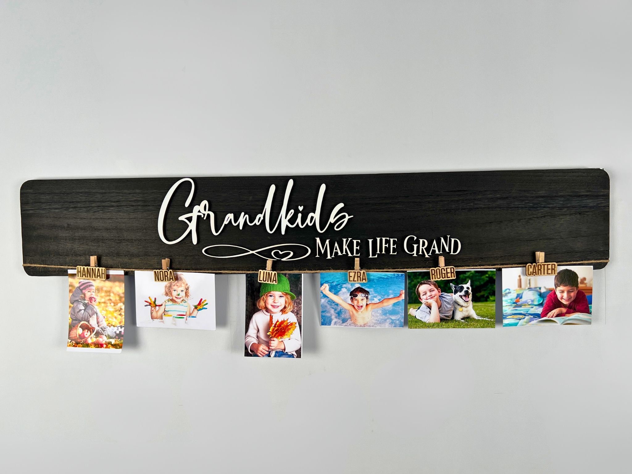 Custom Name Photo Holder: Grandparent Gift