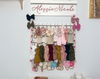 Personalized Headband & Bow Holder: Baby Girl Nursery Decor