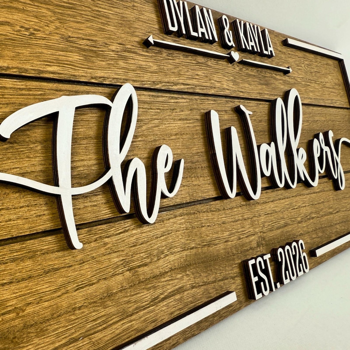 Custom Family Last Name Sign - Wood Established Sign, Housewarming Gift - Etsy