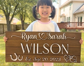 Established Sign,Family Last Name Sign,Housewarming Gift,Anniversary Gift,Christmas Gift,Valentines Day Gift,Bridal Shower Gift,Wedding Gift
