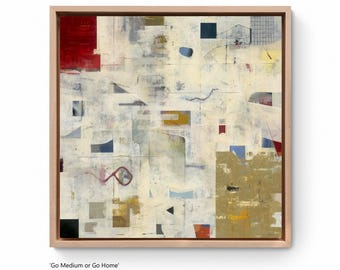 Abstract Art Print on canvas | Colorful Modern Square Wall Decor | Contemporary Giclée print