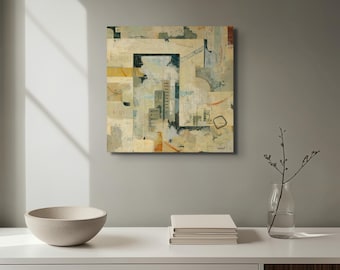 Abstract Cityscape Art Print: Modern Giclée Canvas Reproduction