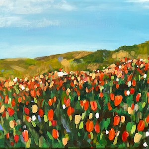 California Mountain Spring: Original Acrylic Painting Jill Gomez 11x14 canvas