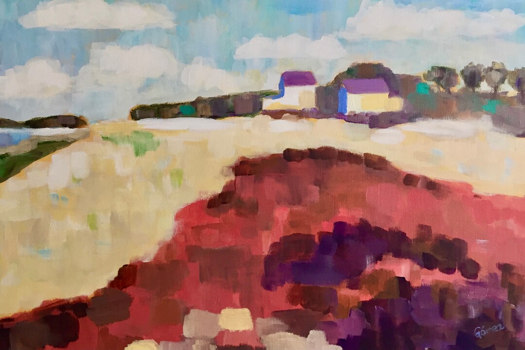 Cohasset Coastal Color Original Acrylic Painting Print Jill Gomez