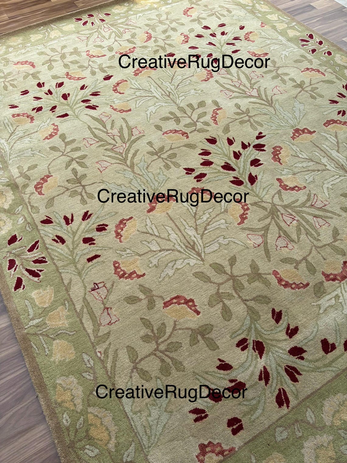 Hand Tufted Wool Area Rug: Multi Floral Design - Etsy