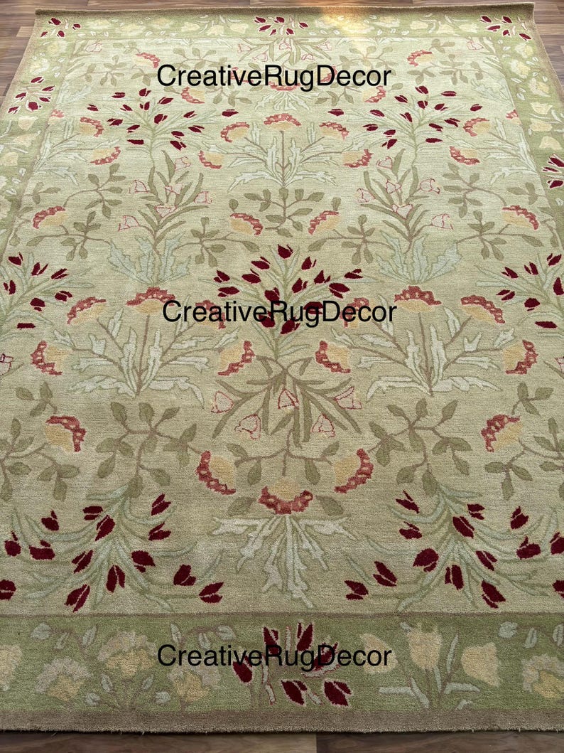Hand Tufted Wool Area Rug: Multi Floral Design - Etsy