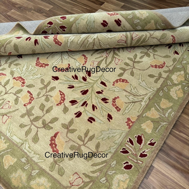 Hand Tufted Wool Area Rug: Multi Floral Design - Etsy