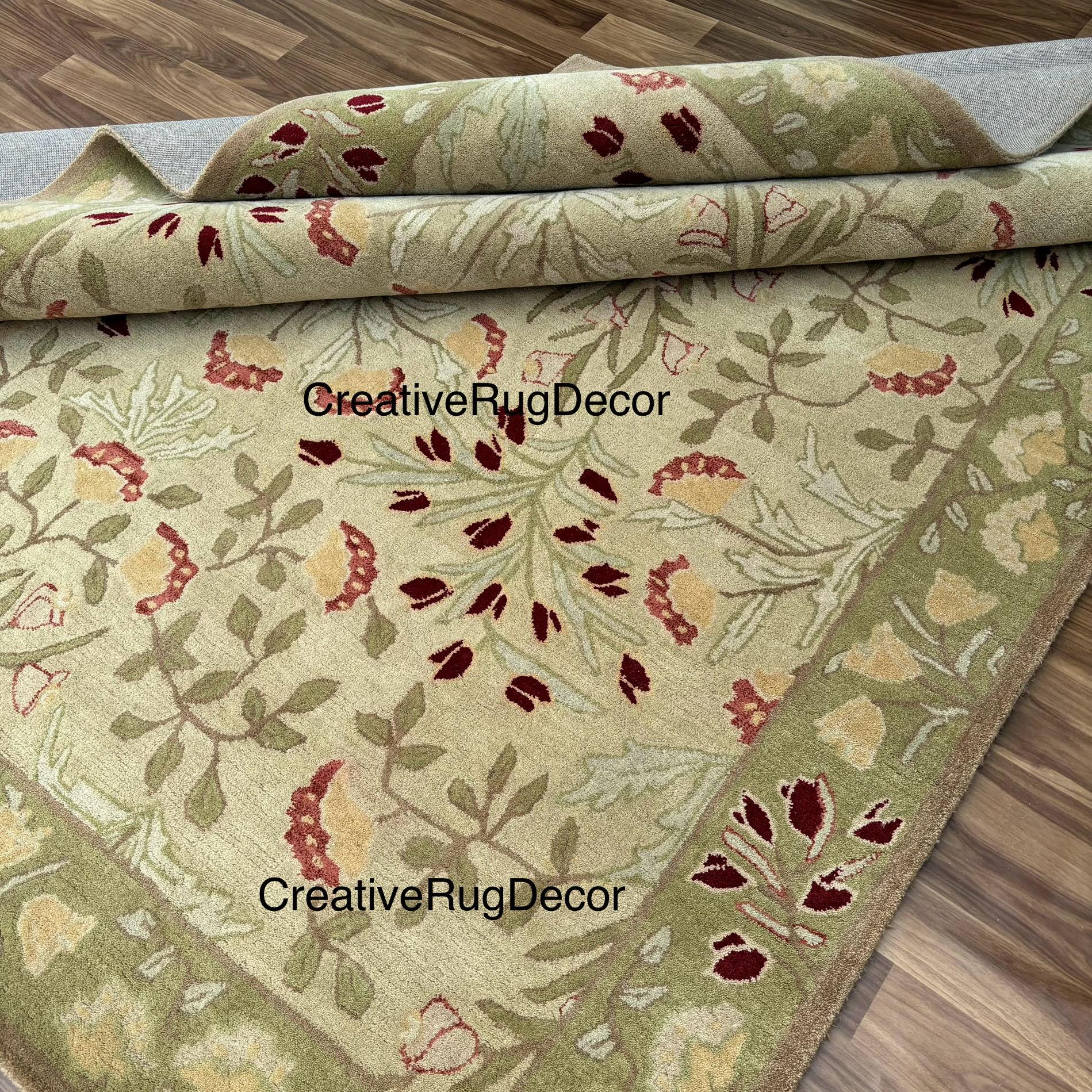 Hand Tufted Wool Area Rug: Multi Floral Design - Etsy