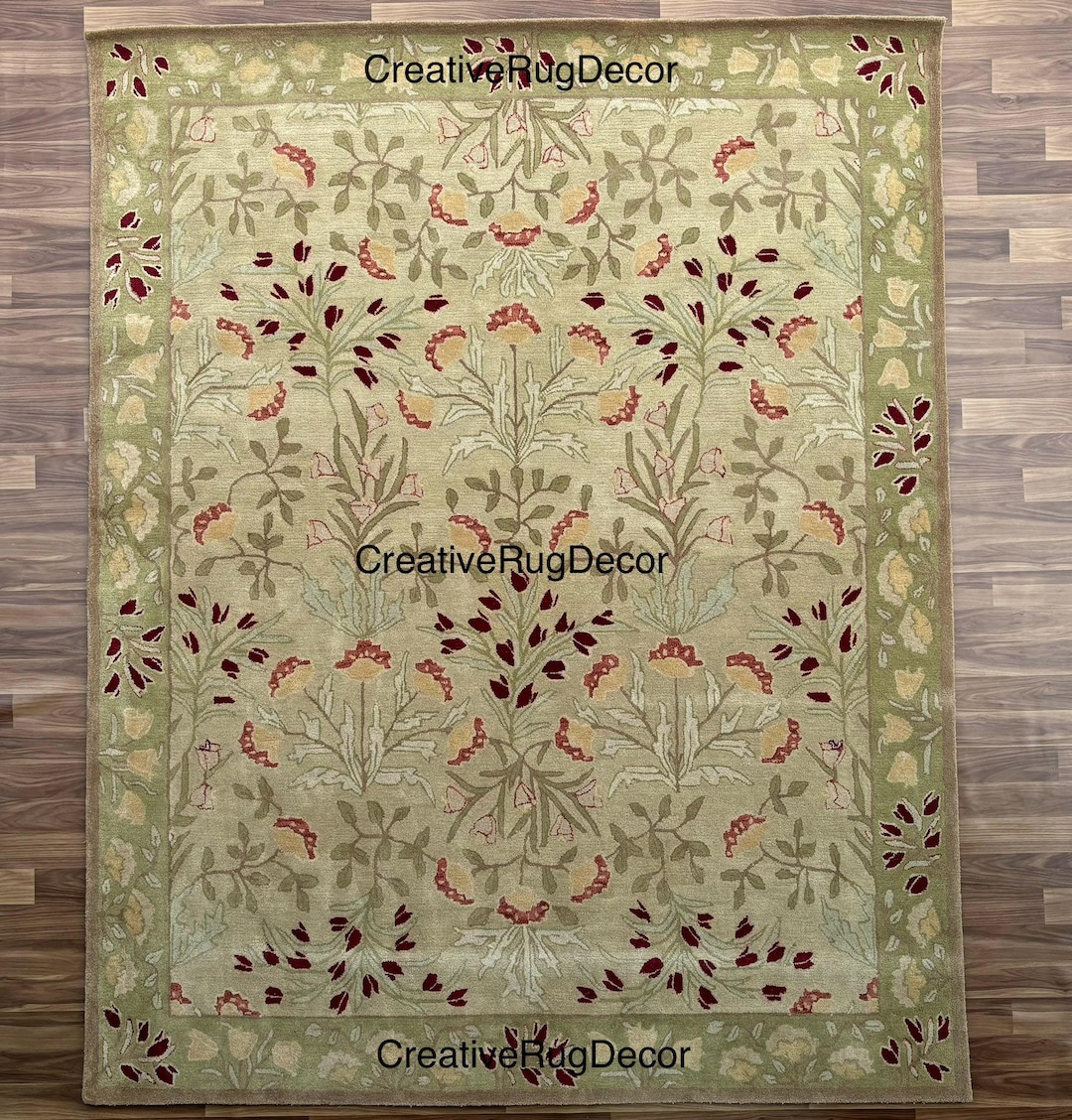 Hand Tufted Wool Area Rug: Multi Floral Design - Etsy