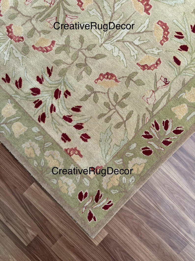 Hand Tufted Wool Area Rug: Multi Floral Design - Etsy