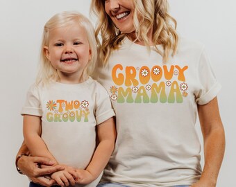Two Groovy 2nd Birthday Shirt | Retro Matching Family Outfit