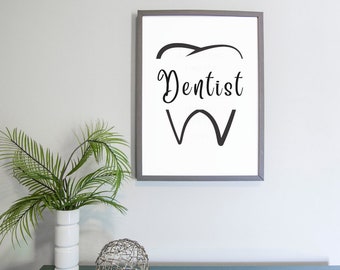 Dental Line art- Dentist, wall art, dental office decor, wall decor, minimalistic art