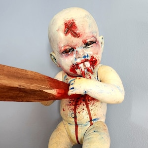 Horror Dolls, Goth Dolls, Creepy Dolls, Graven decay, Gothic Home Decor, Horror, Creepy, Dark Home Decor, Halloween Doll, Halloween