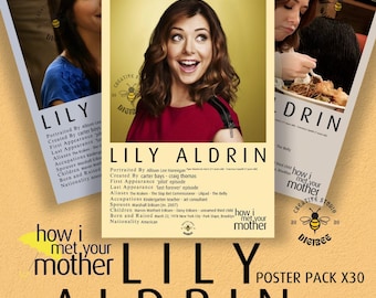 Lily Aldrin HIMYM Poster Bundle | How I Met Your Mother Character Art (Digital Download)