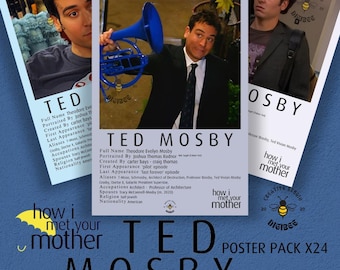 Ted Mosby HIMYM Poster Bundle | How I Met Your Mother Character Art (Digital Download)