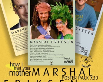 Marshal Eriksen HIMYM Poster Bundle | How I Met Your Mother Character Art (Digital Download)