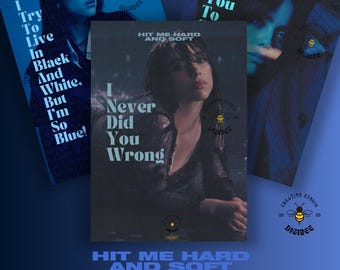 Hit Me Hard and Soft by Billie Eilish Inspired Lyrics Poster Bundle x10⎮DigiBee